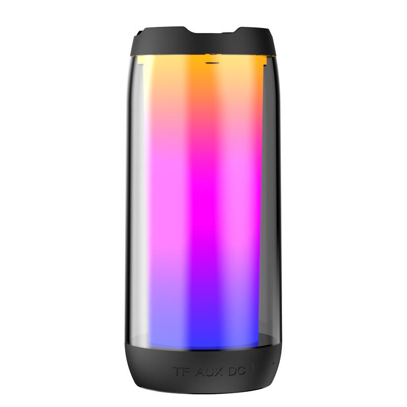 Mới Loa Bluetooth Ánh Sáng Nhiều Màu Sắc 3D HiFi Toàn Màn Hình Loa Siêu Trầm Âm Thanh Di Động TFCard Giao Diện AUX Cho Điện Thoại Máy Tính Laptop Color: White