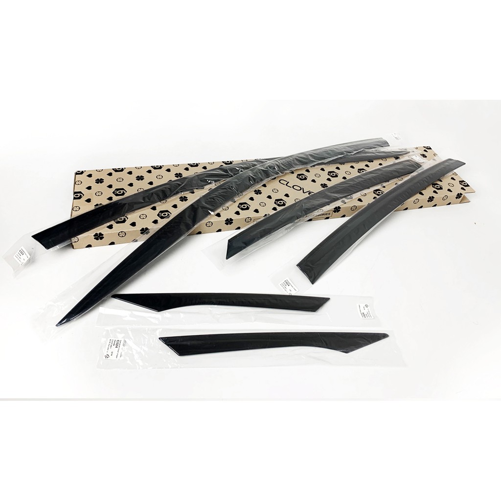 Vè che mưa xe Honda Civic 2018-2021 Mẫu đen bóng 6 chi tiết chính hãng hàn quốc Auto Clover