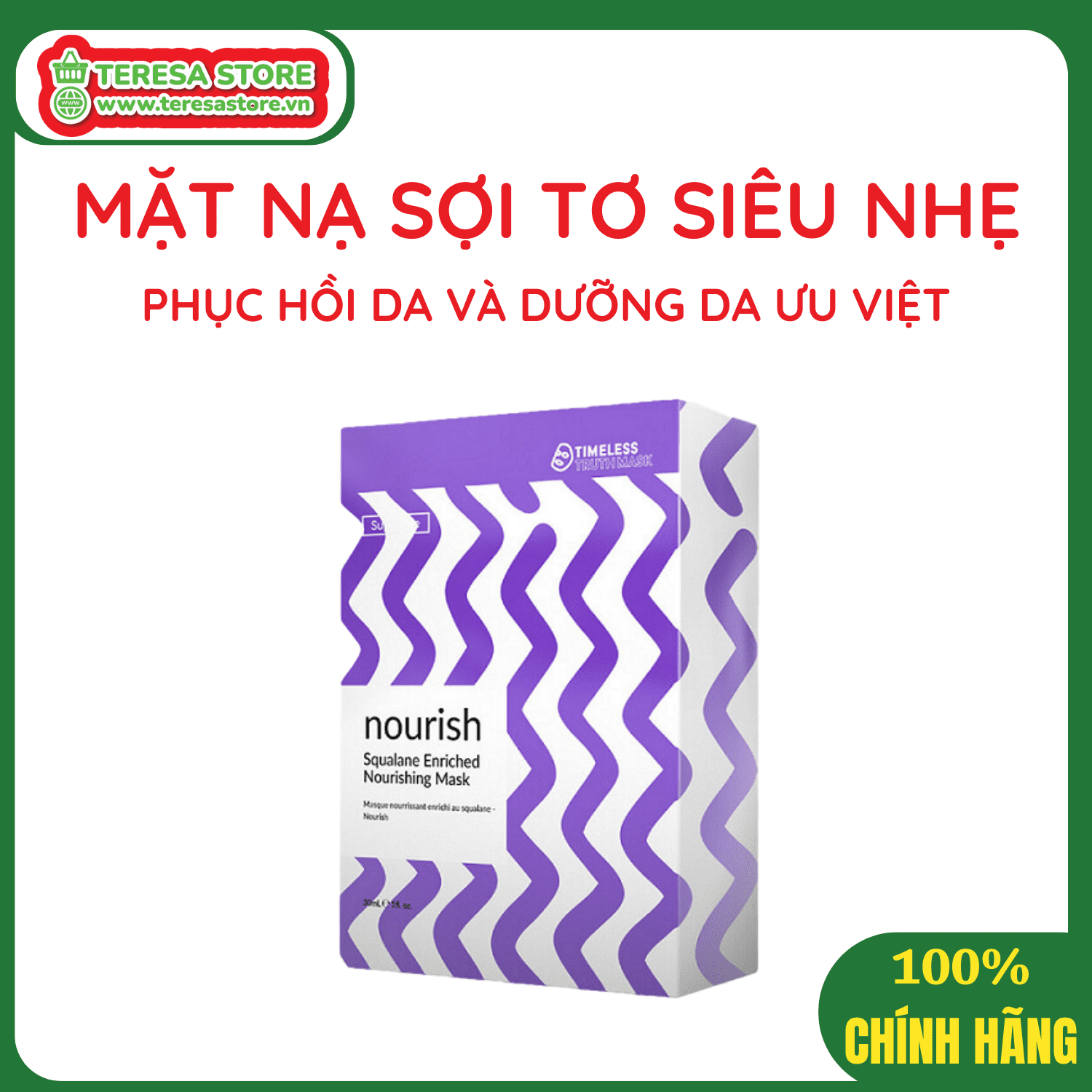 Mặt nạ phục hồi, nuôi dưỡng da Timeless Truth Mask - Nourish Squalane