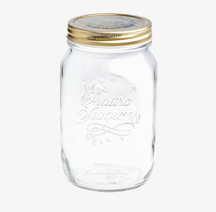 Hũ thủy tinh nắp vặn 1500ml Quattro Invetro Ý - Hàng Chính Hãng