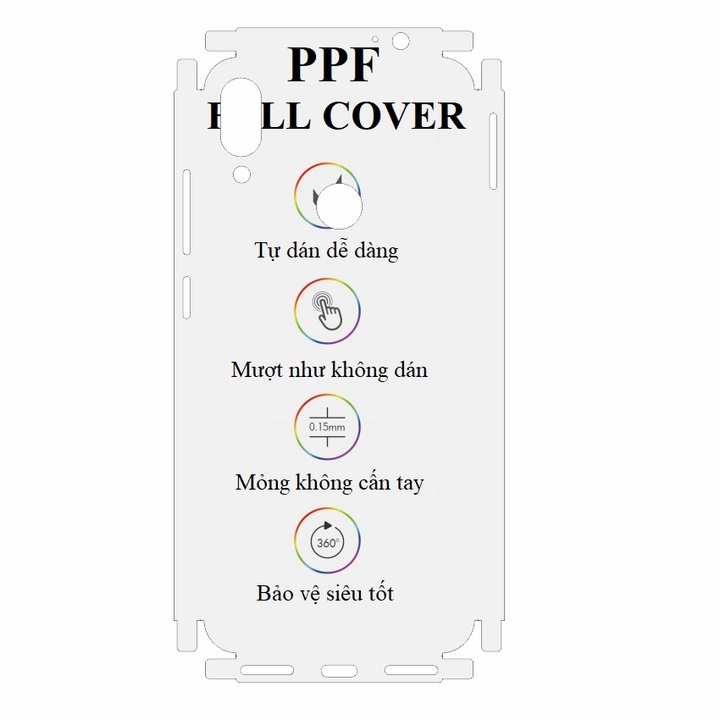 Dán dẻo ppf cho Redmi Note 7 mặt sau và viền