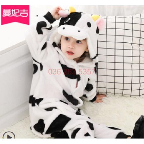 Bộ Đồ Thú Bò Sữa ️ ️ Bộ đồ hình thú Bò Sữa Trẻ Em Cao Cấp, Siêu Đáng Yêu Cho bé