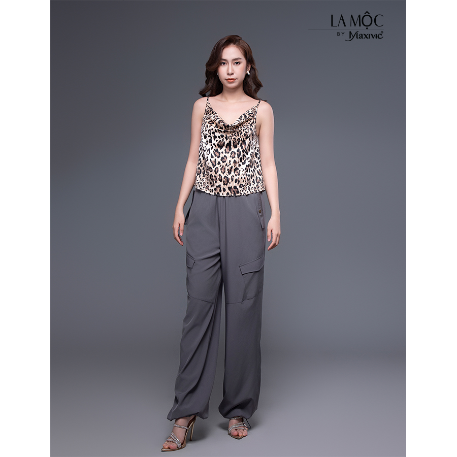 Áo beo lụa cát cổ đổ LM112407 [BST Da Beo