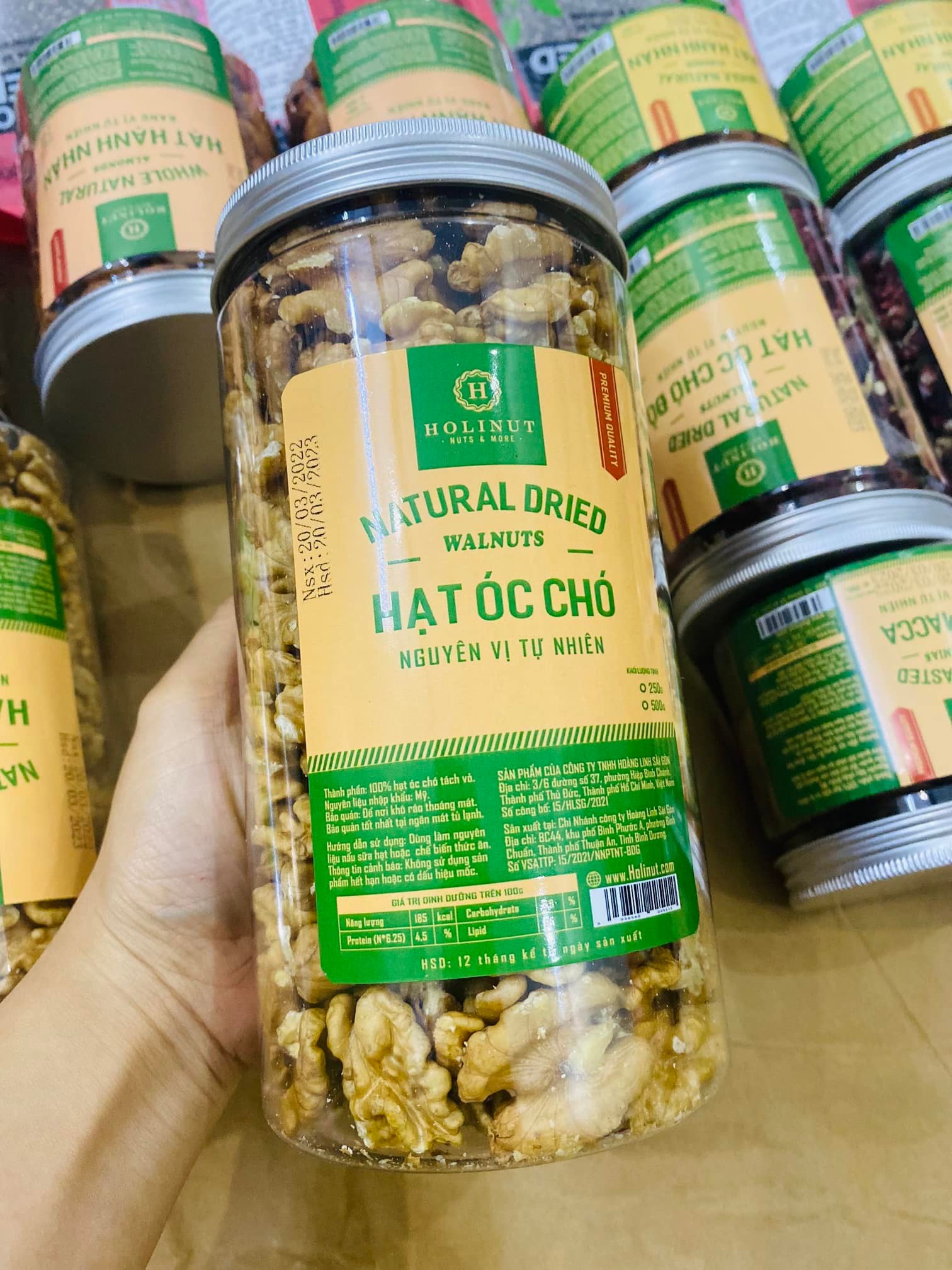 Hạt Óc Chó Vàng Tách Vỏ Mỹ / Chile 500gr - HOLINUT