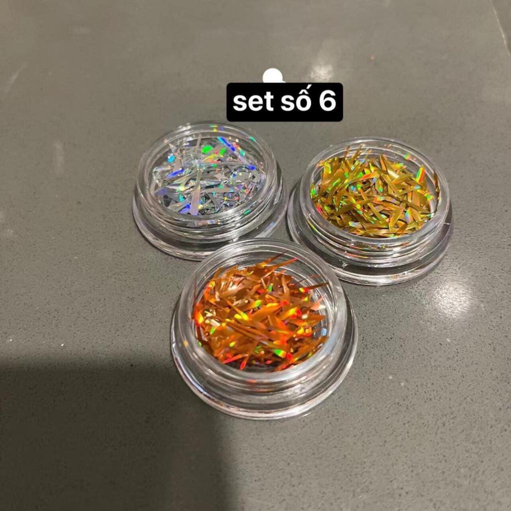 Set giấy ẩn thủy tinh dùng để trang trí móng