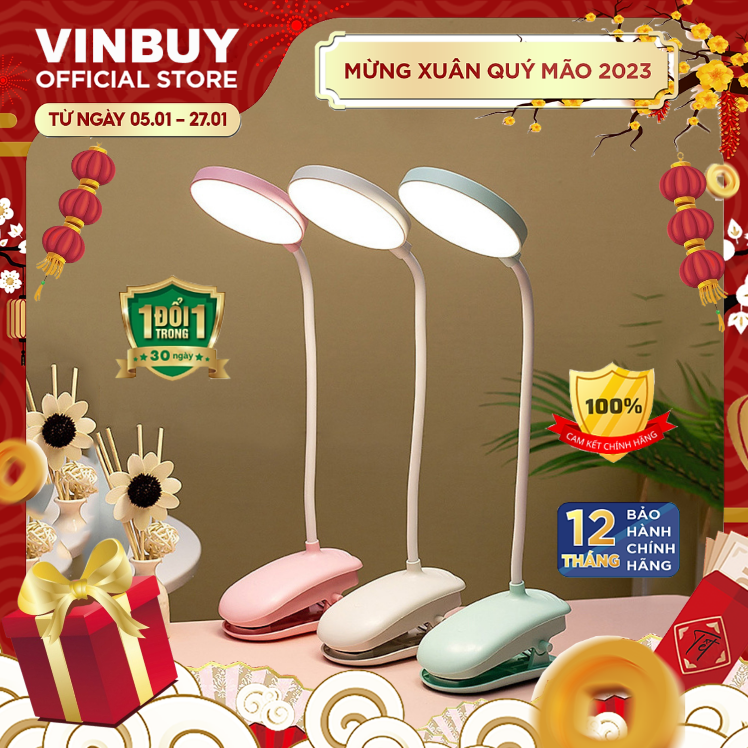 Đèn Học Chống Cận Thị, Đèn Đọc Sách, Đèn Làm Việc Để Bàn Chống Chói Mắt Lóa Mắt Bảo Vệ Mắt, Kẹp Đầu Giường - Điều Chỉnh Được Độ Sáng - Hàng Chính Hãng - VinBuy