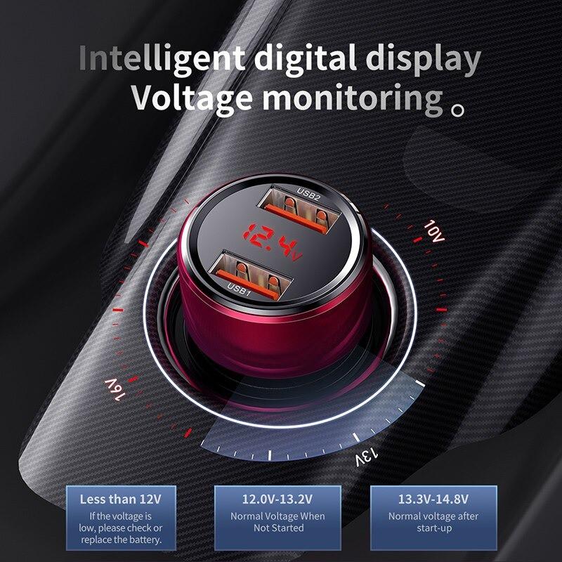 Bộ tẩu sạc nhanh đa năng dùng cho xe hơi Baseus Magic Series Quick Charge -Hàng Chính Hãng
