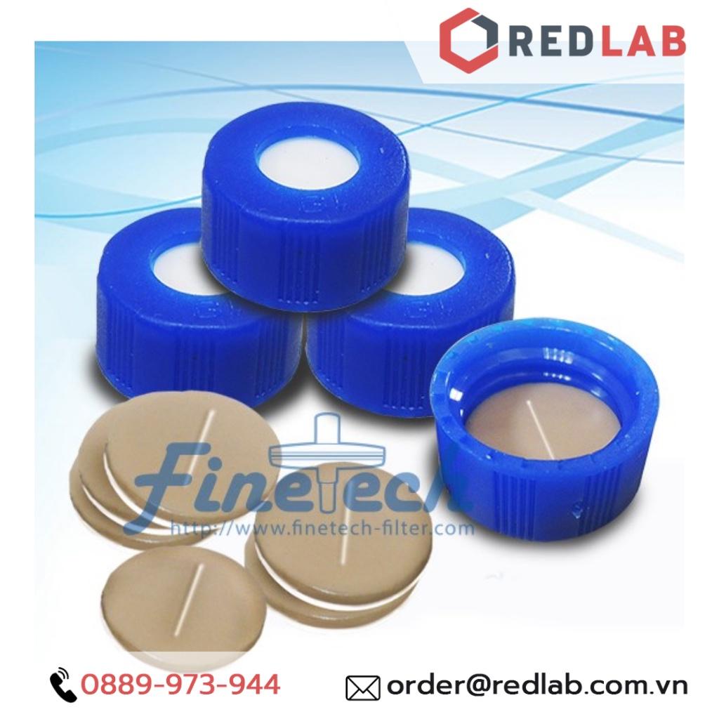 Nắp lọ đựng mẫu 2ml Finetech, Septa nhựa 9mm SC9F9F và SC9FF9F