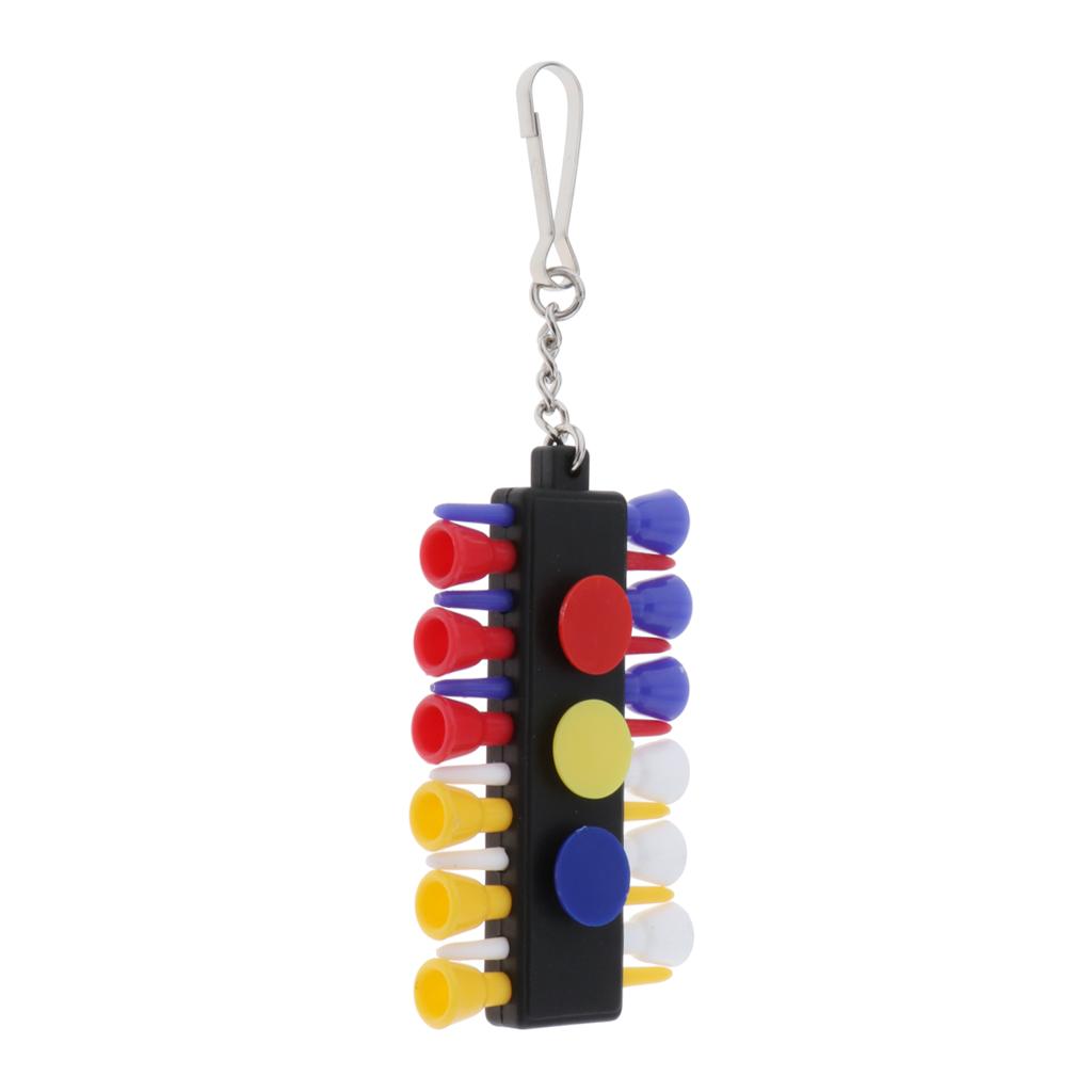 Portable Golf Tee Holder Carrier With 12pcs Tees & 3 Ball Markers Belt Clip