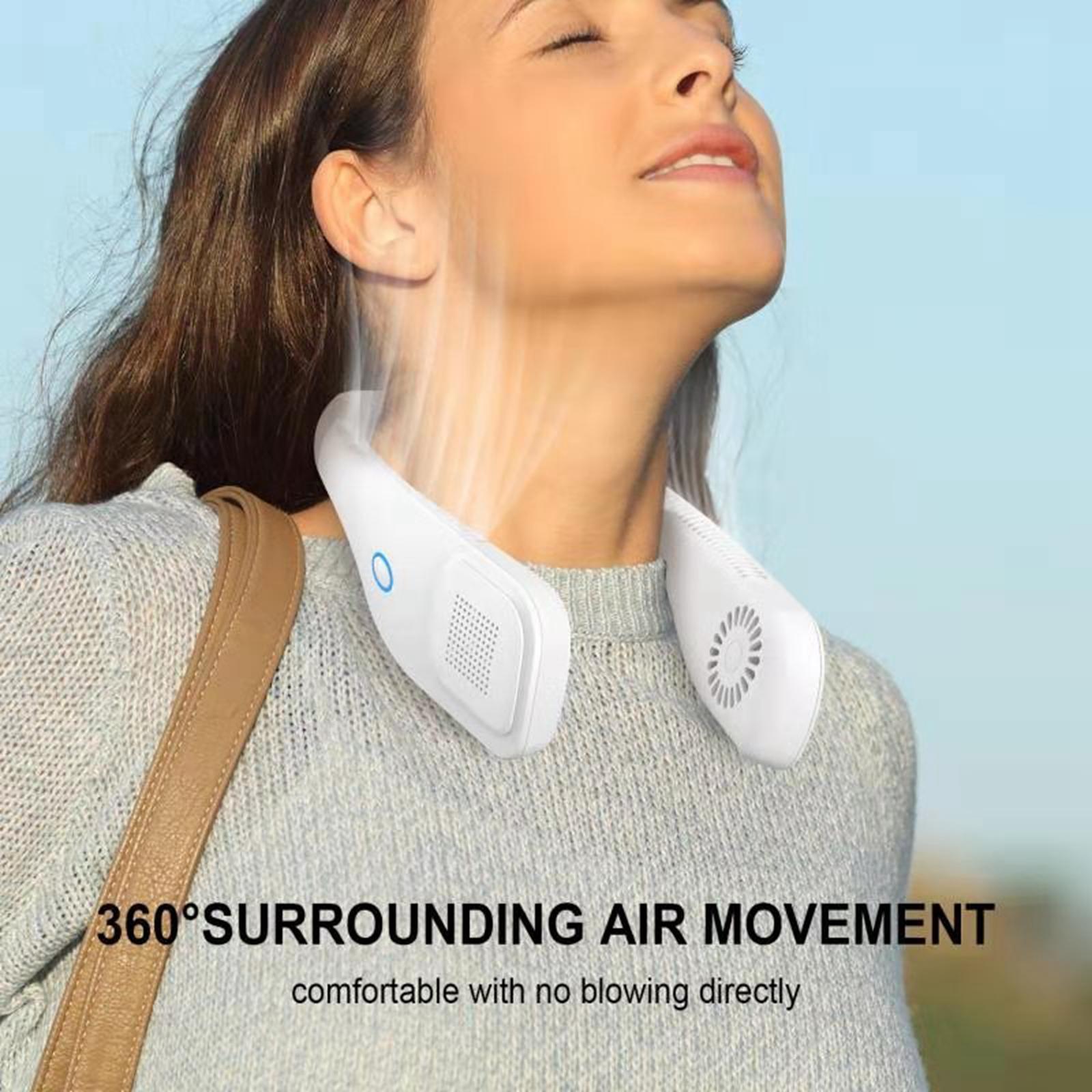 Portable Neck Fan Bladeless, Wearable Personal Cooling Fan