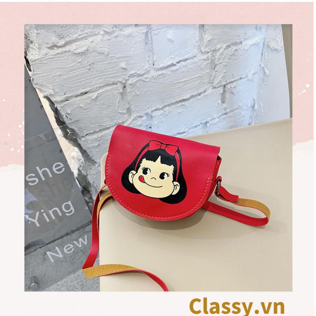 Túi mini Classy hình bán nguyệt nắp gập nhiều màu nhiều họa tiết dễ thương đựng phụ kiện đồ chơi T583