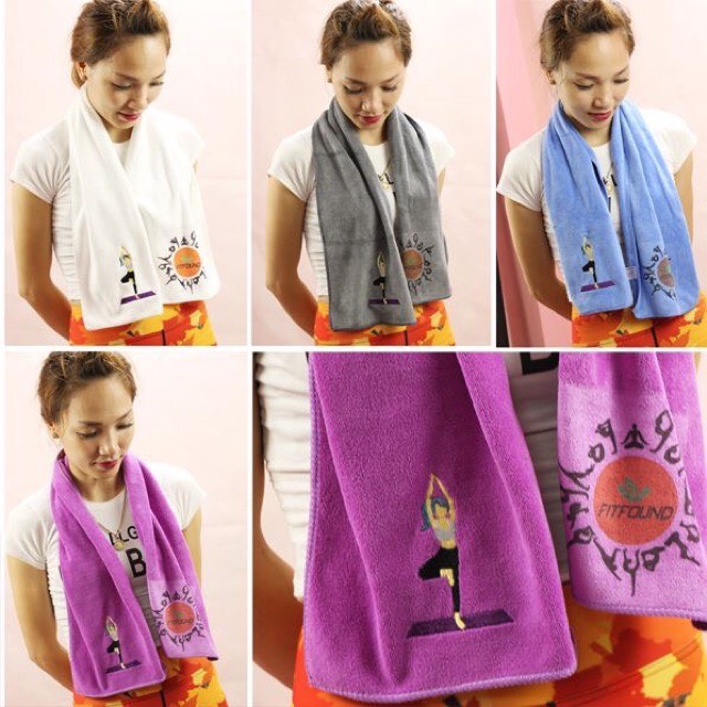 Hình ảnh Khăn lau mồ hôi tập Yoga,Khăn cotton thể thao lau siêu  thấm mồ hôi (ảnh và video thực tế)