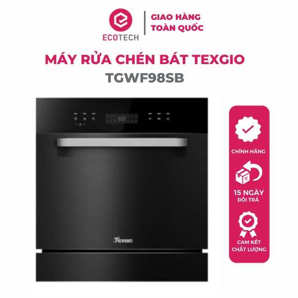 MÁY RỬA CHÉN BÁT TEXGIO 8 BỘ TGWF98SB- HÀNG NHẬP KHẨU