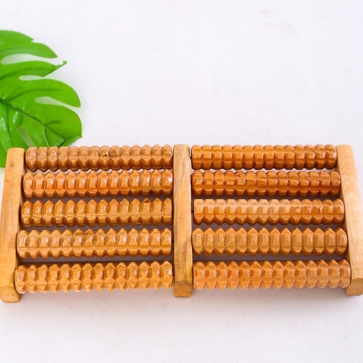 Bàn Mát Xa Gỗ 5 Hàng - Bàn massage gỗ bàn chân 5 hàng