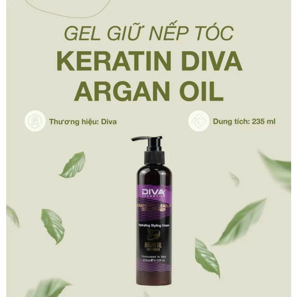 Gel Giữ Nếp Tóc Xoăn DIVA Bóp Xoăn Tạo Kiểu Hippie, Giữ Nếp 8 Giờ, Không Bết Tóc
