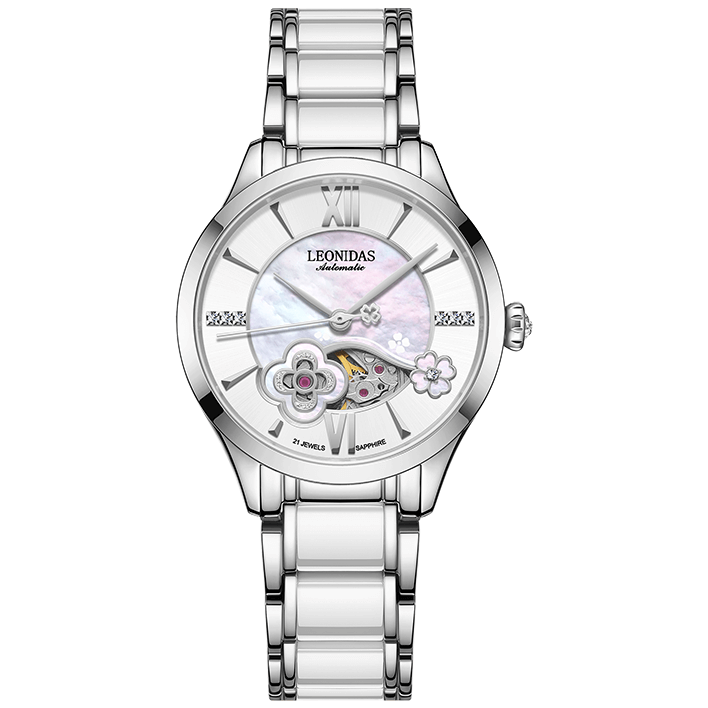 Đồng hồ nữ chính hãng LEONIDAS LD80173-2 Kính sapphire ,chống xước ,Chống nước 50m ,Bh 24 tháng,Máy cơ (Automatic)