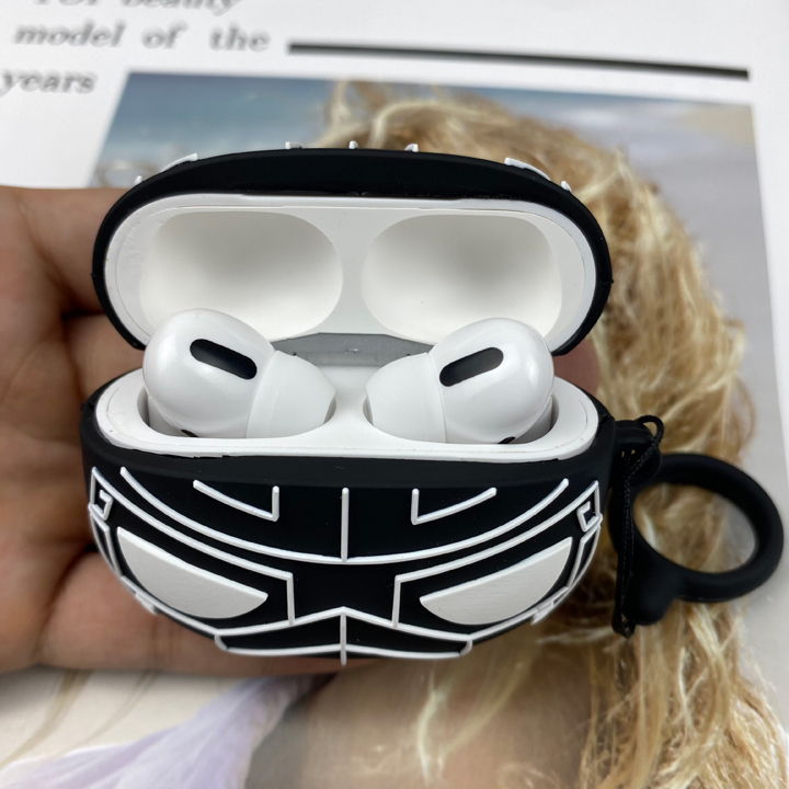 Bao Case cho Airpods 1/2/Pro hình Chiến Binh Báo Đen Black Panther - Mã TZAP370