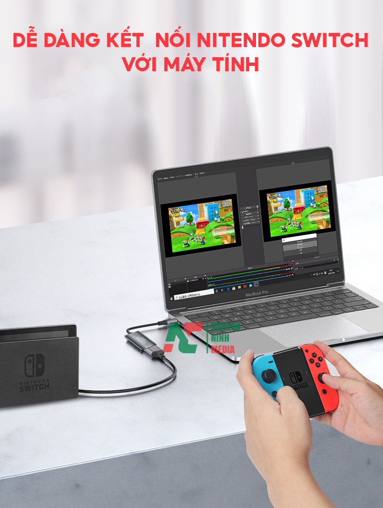 Bộ Chuyển HDMI to USB Video Capture Earldom W16 - Hỗ Trợ Live Stream, Ghi Hình Từ Điện Thoại, Camera, PS4, XBOX - Hàng Chính Hãng