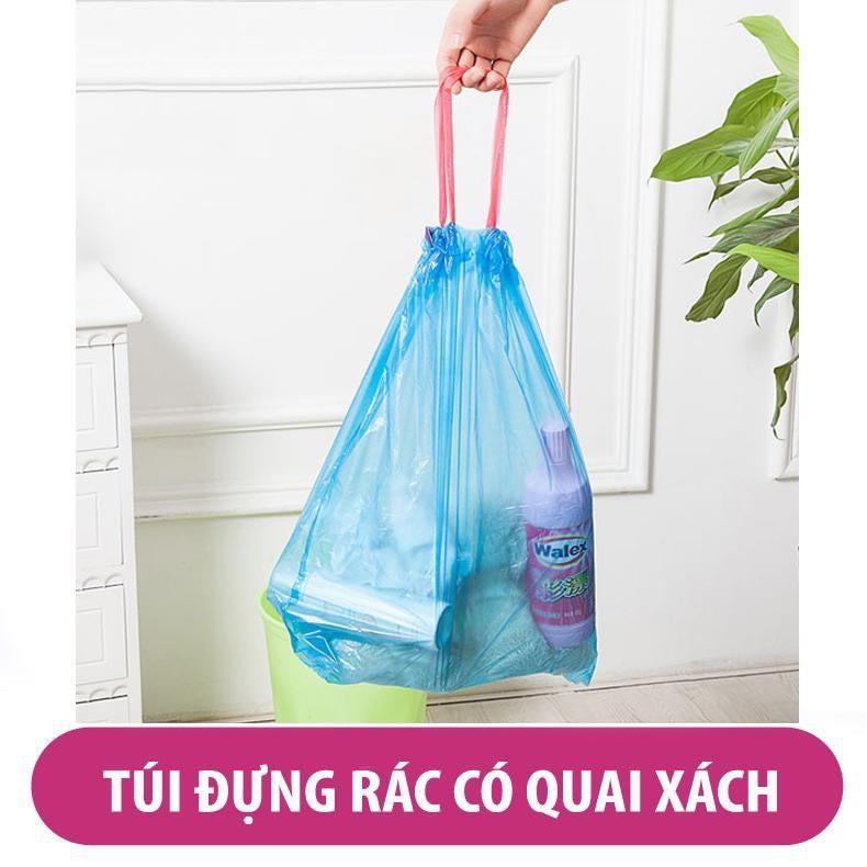 Cuộn Túi Đựng Rác Sinh Học Tự Phân Hủy An Lành, Túi Đựng Rác Tự Hủy Có Dây Rút Quai Xách Tiện Lợi - S'Home