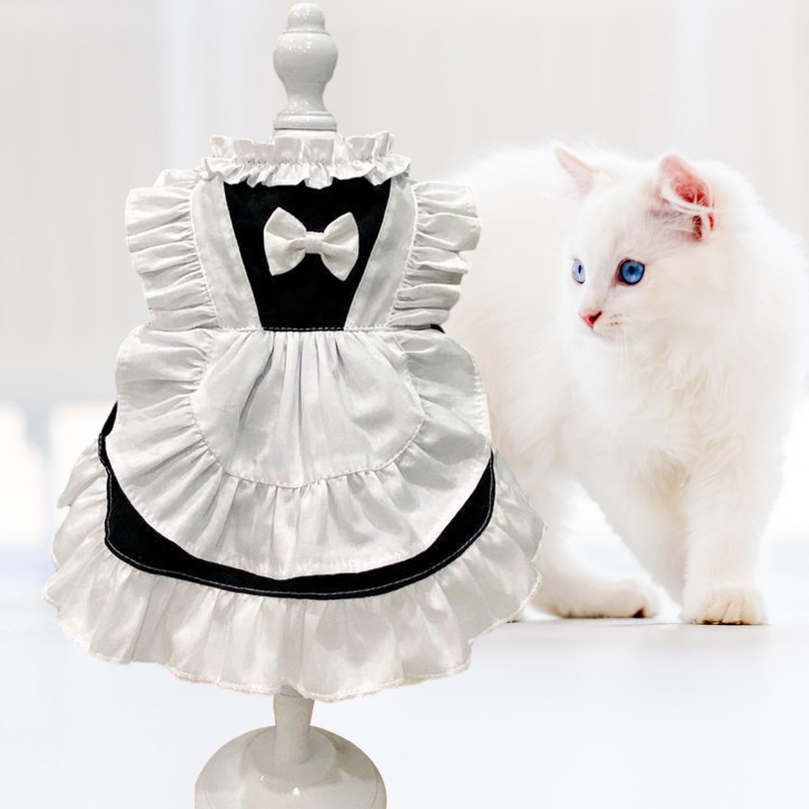 Cat Dress Cat Clothing Breathable Fashion Spring Summer Party Costume Maid Dress Cute Apparel Birthday Lovely Princess Dress Dress