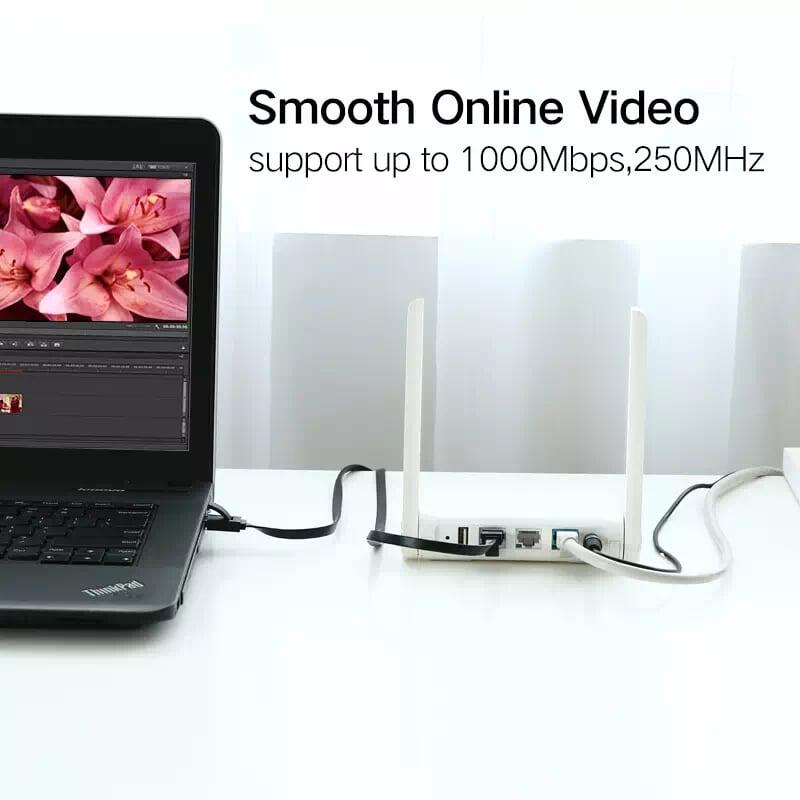 Ugreen UG11222NW104TK 25M màu Đen Cáp mạng LAN CAT6 UPT cáp dẹp - HÀNG CHÍNH HÃNG