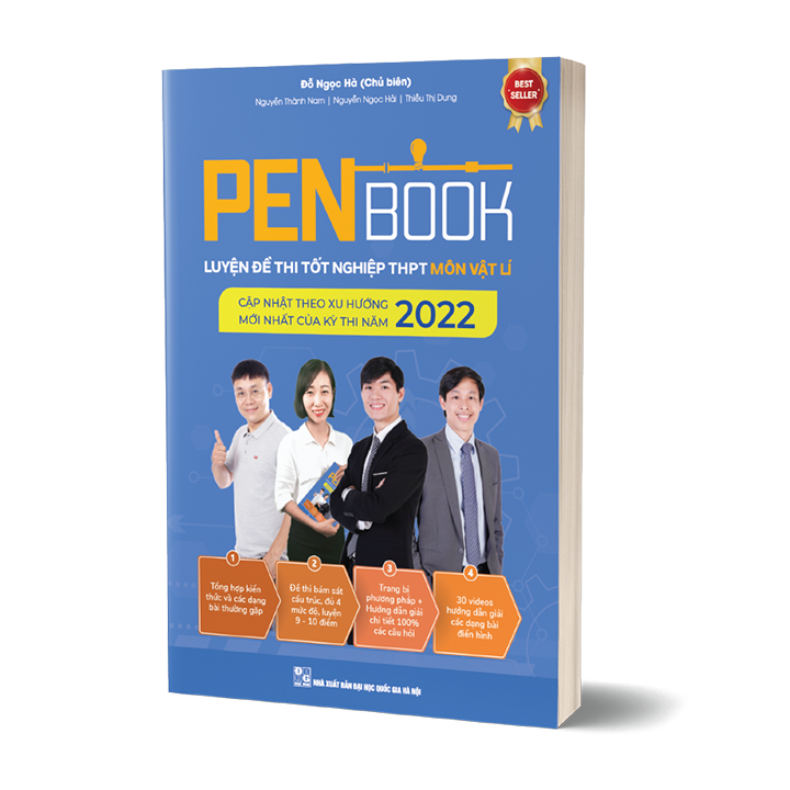 Sách - Combo PENBOOK Khối A1 - PENBOOK Luyện đề thi THPT Quốc Gia - Bộ 3 môn Toán, Lí, Anh - Bản 2022