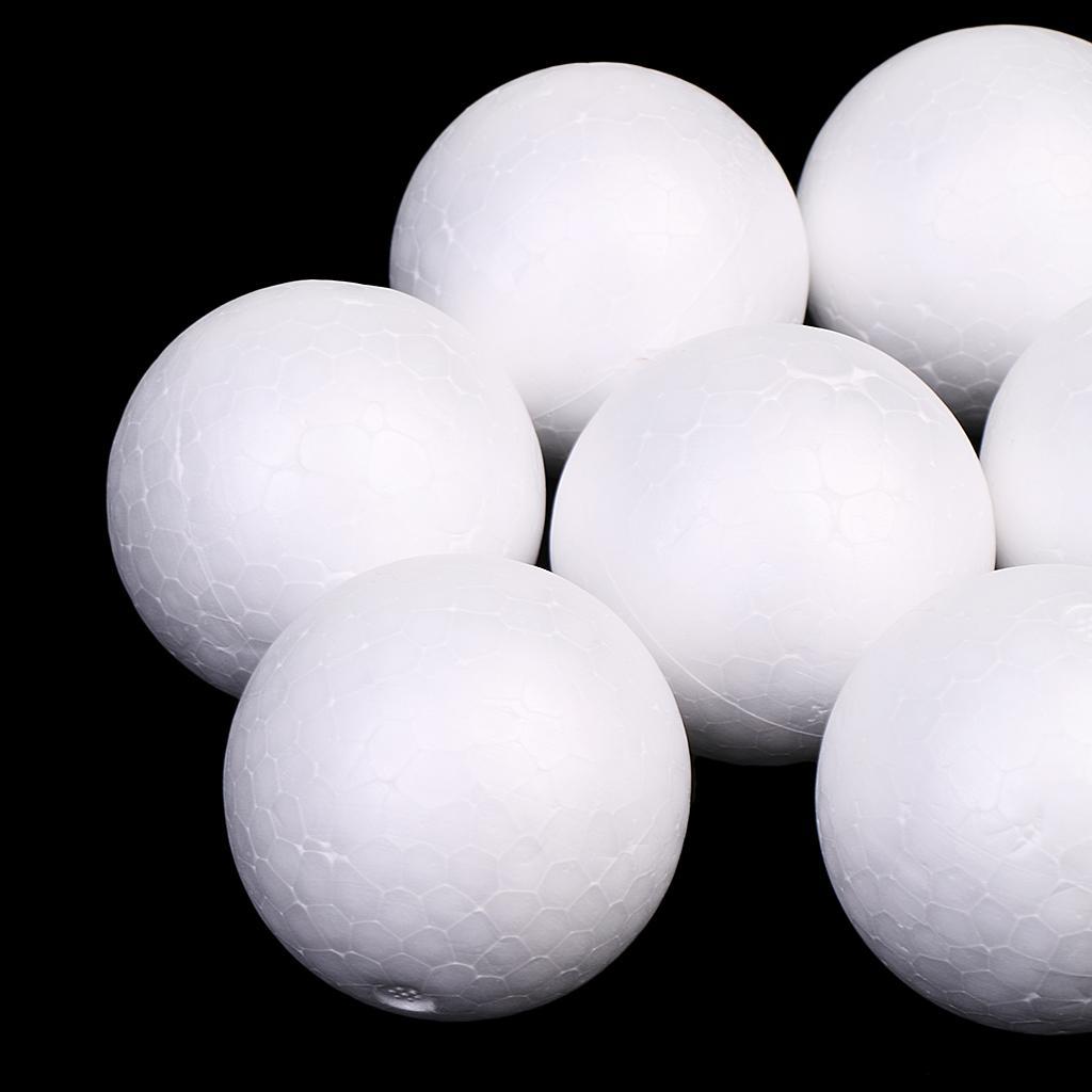 20x White Modeling Foam Balls Styrofoam for Craft Christmas DIY 4cm 5cm