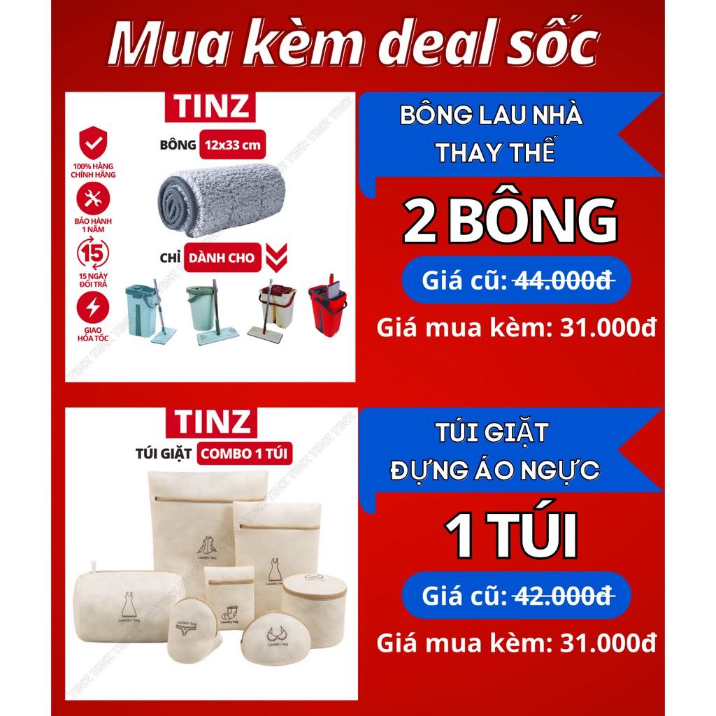 Cây lau nhà, bộ chổi lau nhà tự vắt thông minh 2 ngăn 360 độ TINZ|Mã Tlon