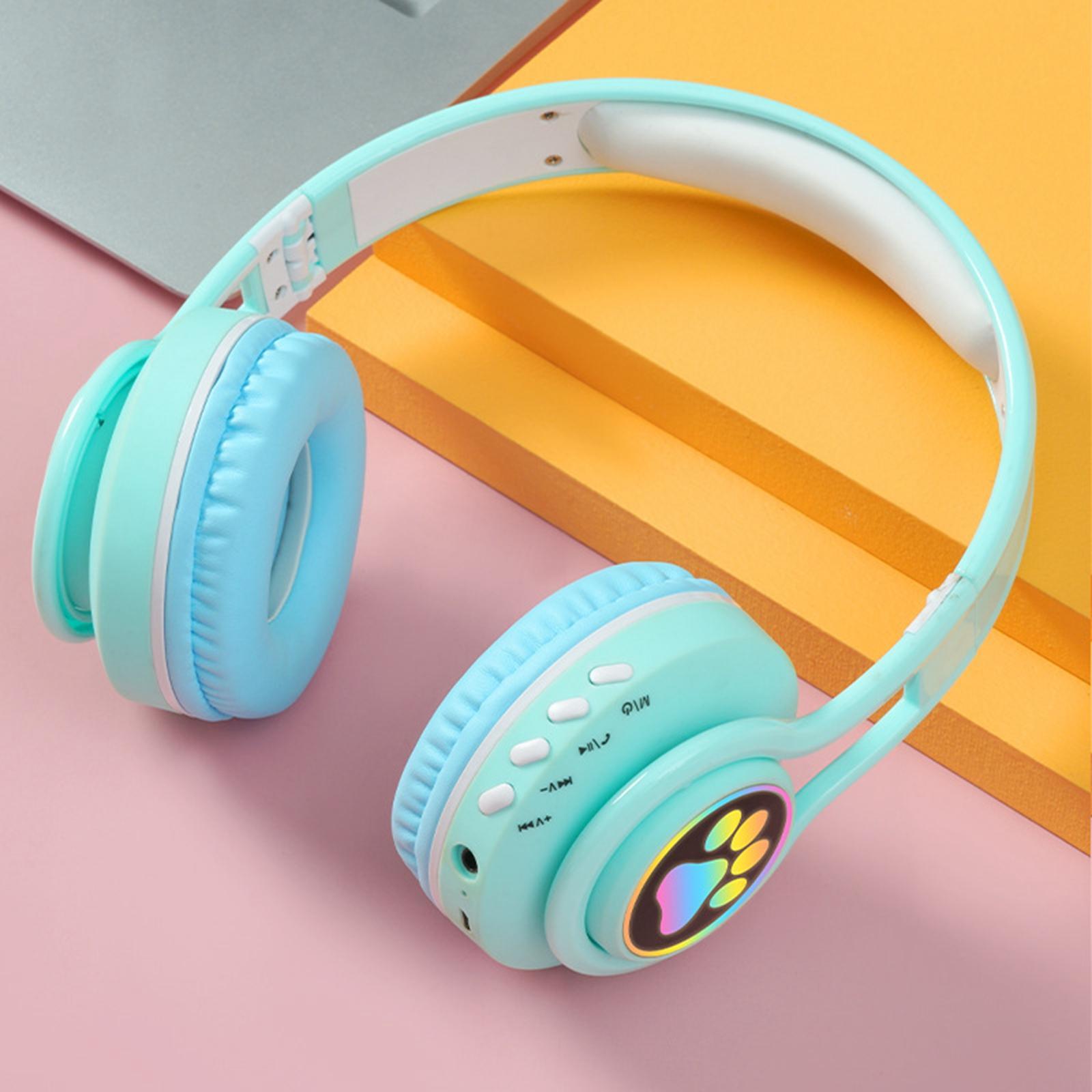 Blesiya Wireless Headphones Over-Ear Foldable Kids Headset Home AUX FM