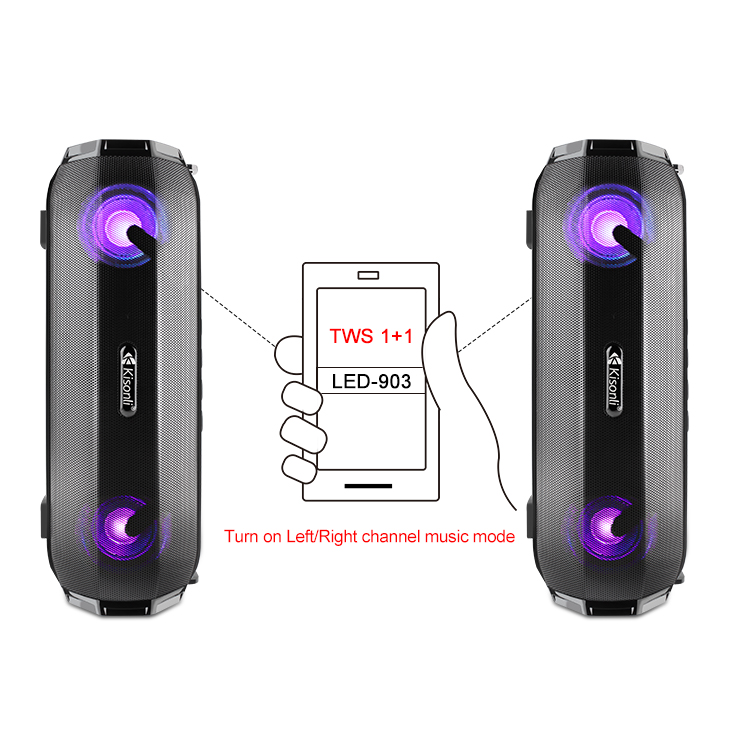 Loa Kisonli Bluetooth LED-903 Tích Hợp FM, TF (Ngẫu Nhiên Màu) - HÀNG CHÍNH HÃNG