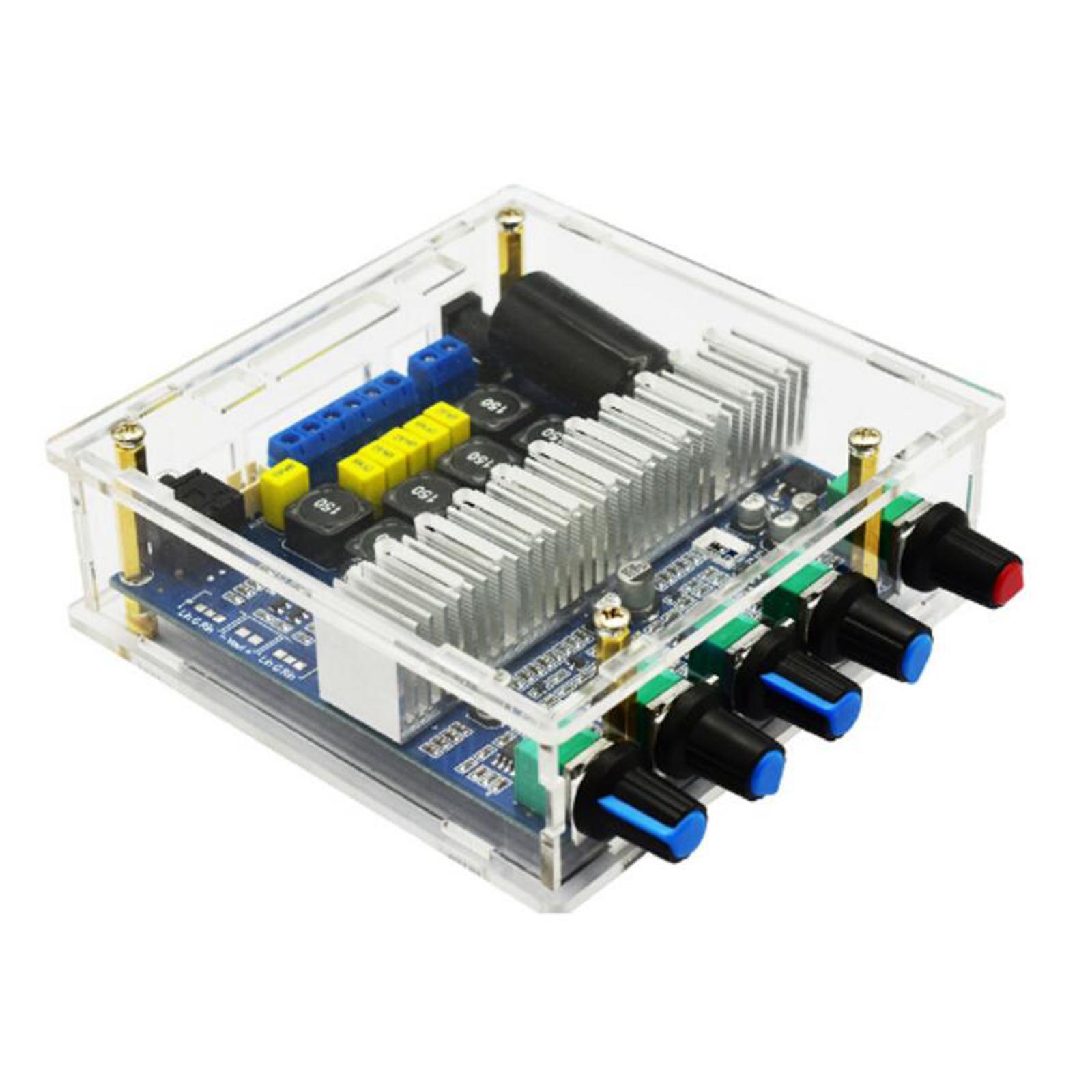 3x 1Set Clear DIY TPA3116D2 Digital Bluetooth 5.0 Audio Receiver Amplifier Acrylic