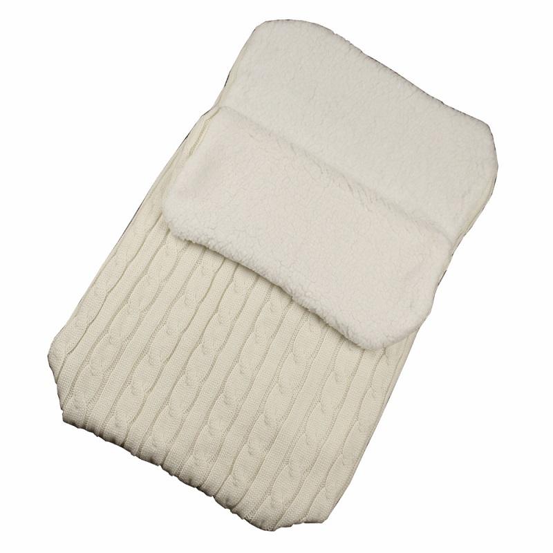 Túi Ngủ Cho Bé Bao Da Mùa Đông Trẻ Em Sleepsack Footmuff Cho Xe Đẩy Dệt Kim Ngủ Bao Trẻ Sơ Sinh Đan Len Slaapzak