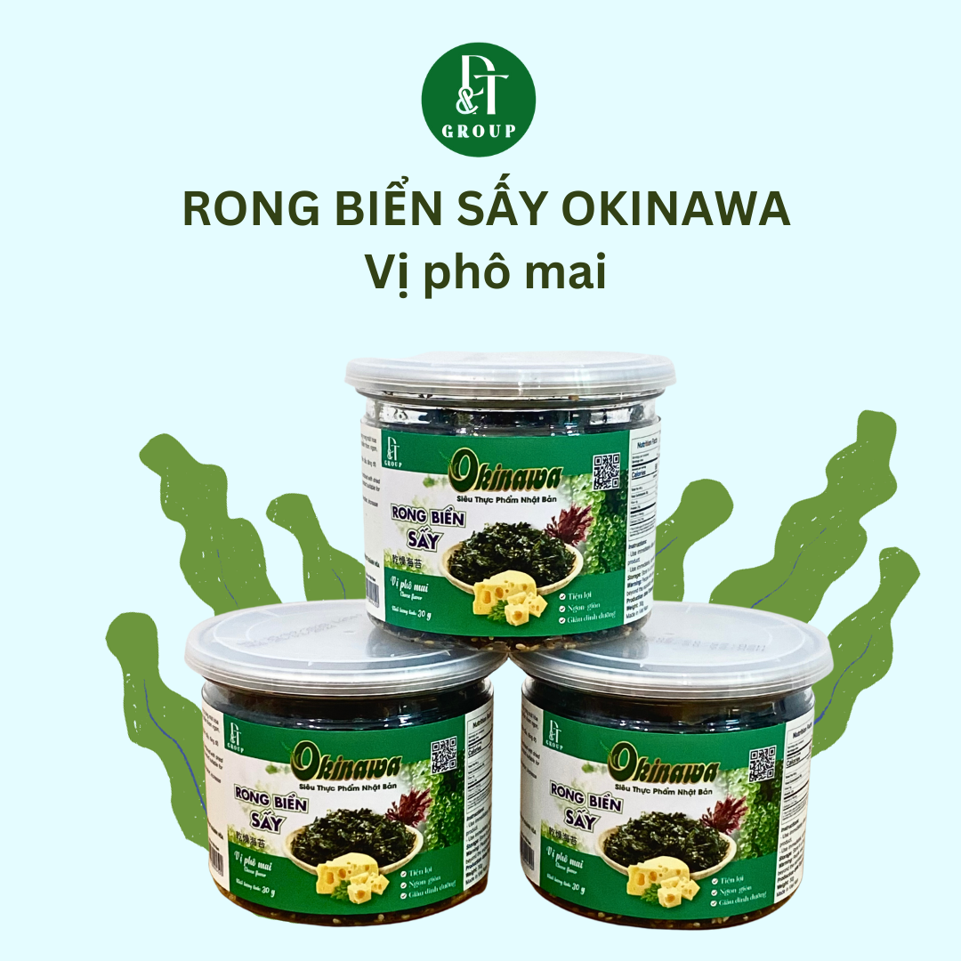 Hộp rong biển sấy khô Okinawa vị phomai 30g - ăn liền DTFood