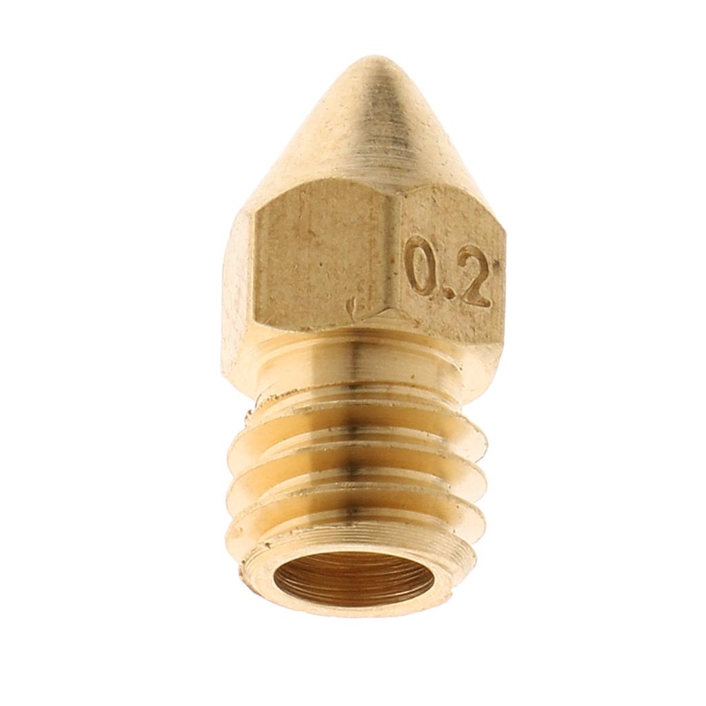 0.2mm Brass Nozzle for 1.75mm 3D Printer Head Hotend Extruder Accessories