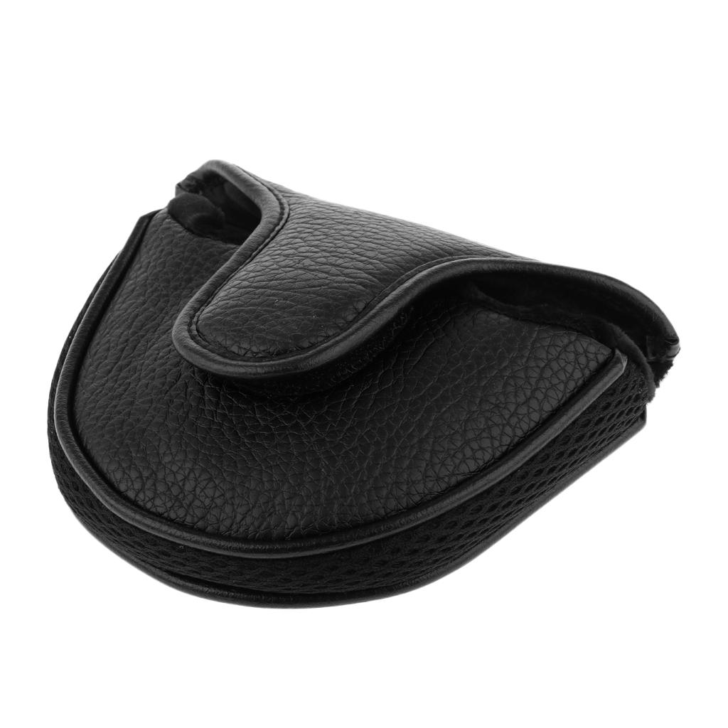 2xSoft Comfortable PU Golf Mallet Head Cover Club Protector Putter Cover Black