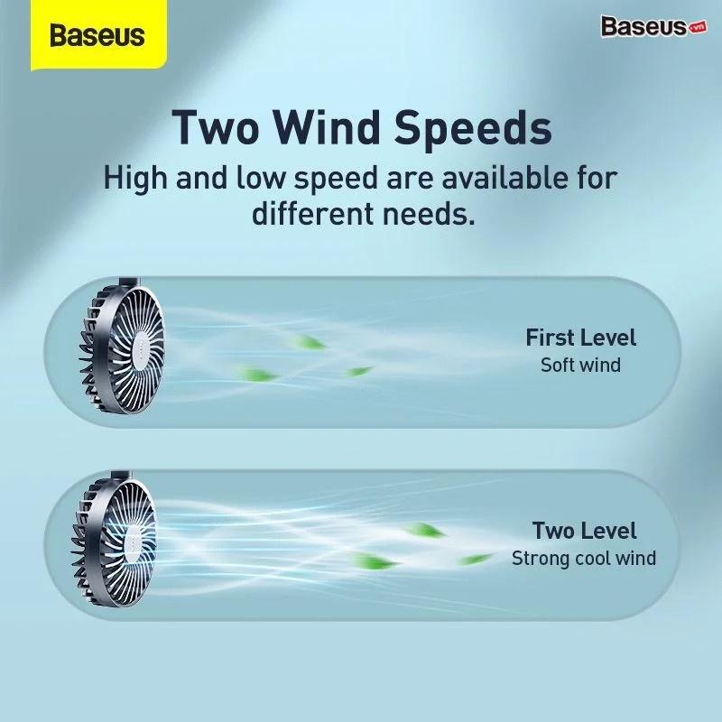 Quạt gió 2 đầu dùng trên xe ô tô Baseus Blustery car two-headed vehicle fan