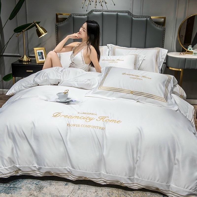 Bộ chăn ga gối Phi Lụa Cao cấp - Nhập khẩu - Dream City Home - Sang Sịn - Hot trends !!!