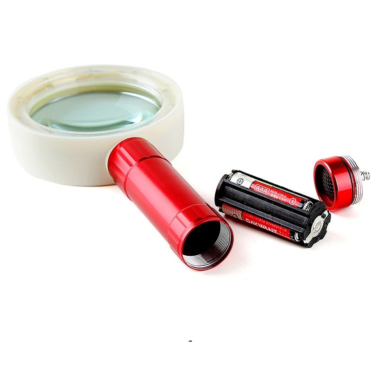 Kính Lúp Có Đèn Đường Kính 75mm Độ Phóng Đại 10X Mẫu Cầm Tay G75_ Kèm Hộp Quà Tặng Cực Xinh