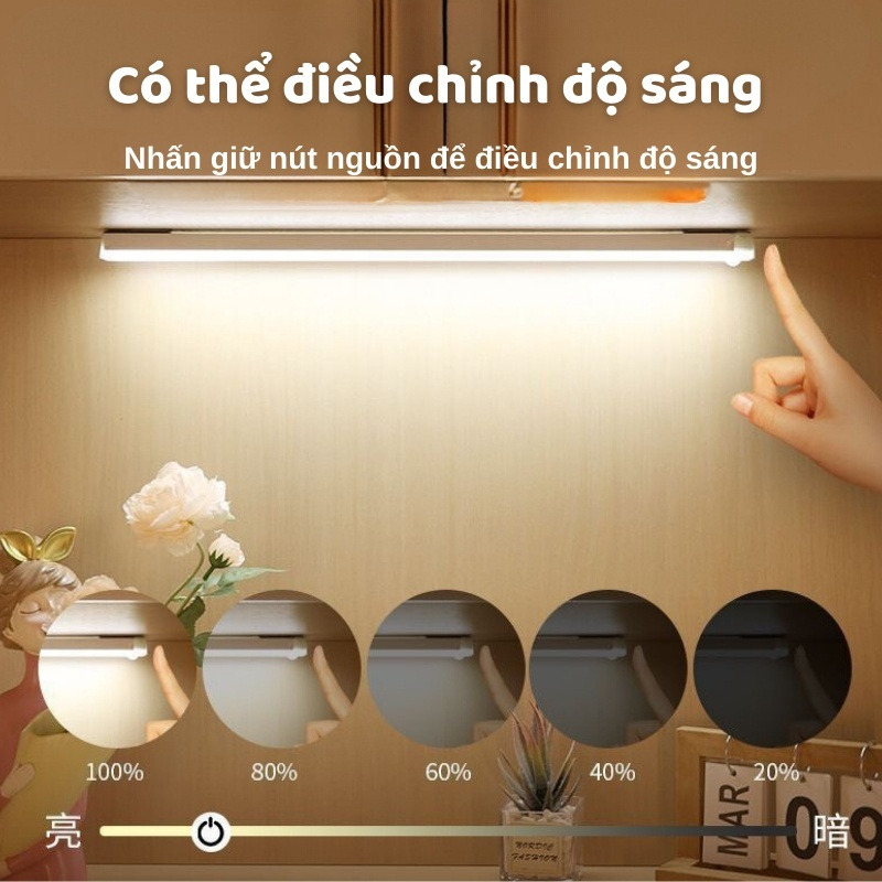 Đèn LED Cảm Biến Chuyển Động Nhiều Kích Cỡ Cảm Ứng Hồng Ngoại 3 Chế Độ Không Dây Điều Chỉnh Độ Sáng Qua 1 Lần Nhấn Ánh Sáng Bảo Vệ Mắt Tốt Tự Động Bật/Tắt Ban Đêm Đèn Học Làm Việc Đọc Sách Ngủ Cao Cấp Dễ Tháo Lắp Tiện Gắn Giường Cầu Thang Toilet Tủ USB