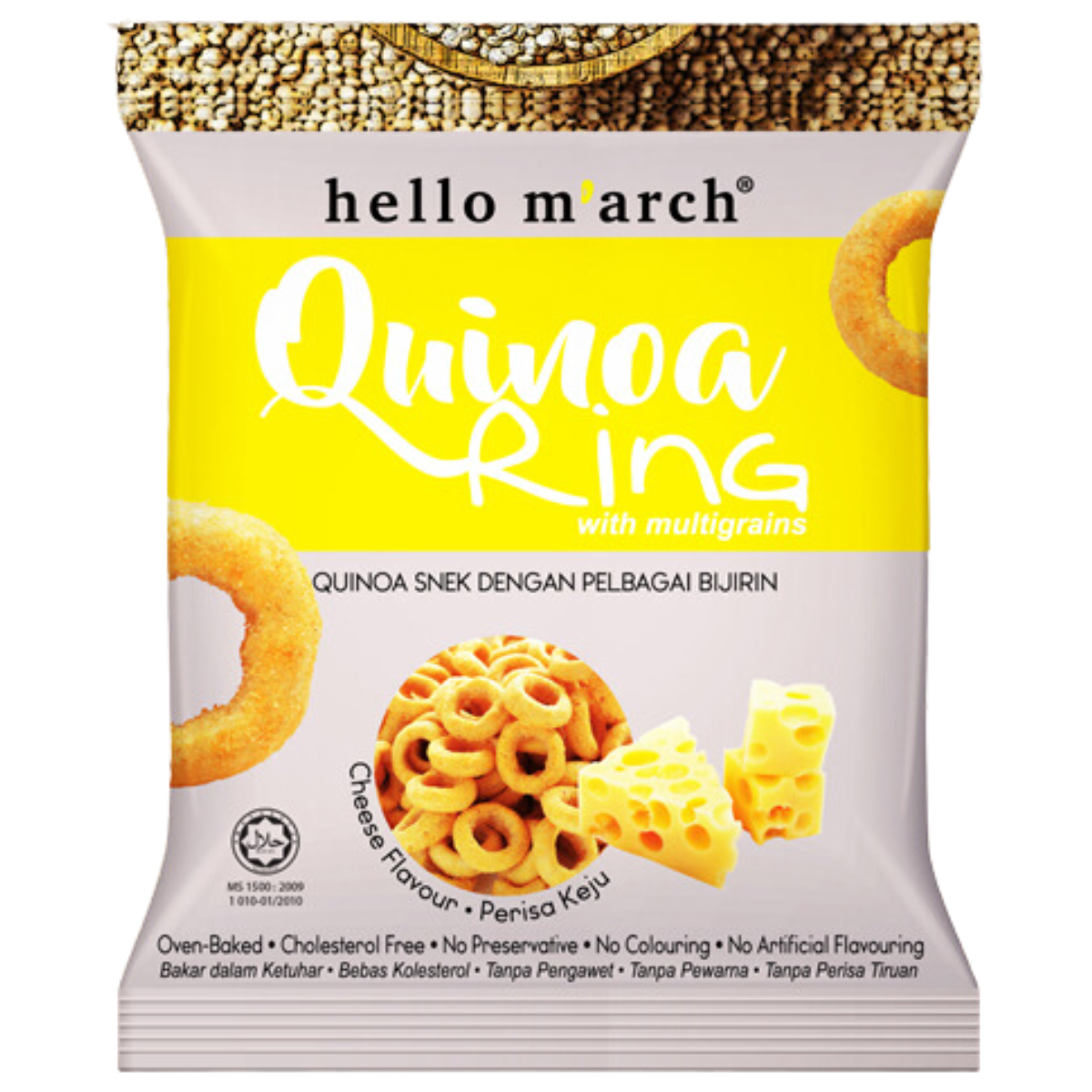 Snack Ngũ Cốc Vị Phô Mai Hạt Quinoa Hello March Gói 30g