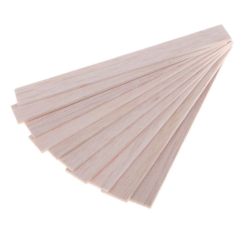 Natural Round Balsa Wood Woodcraft Flat Sticks Dowel