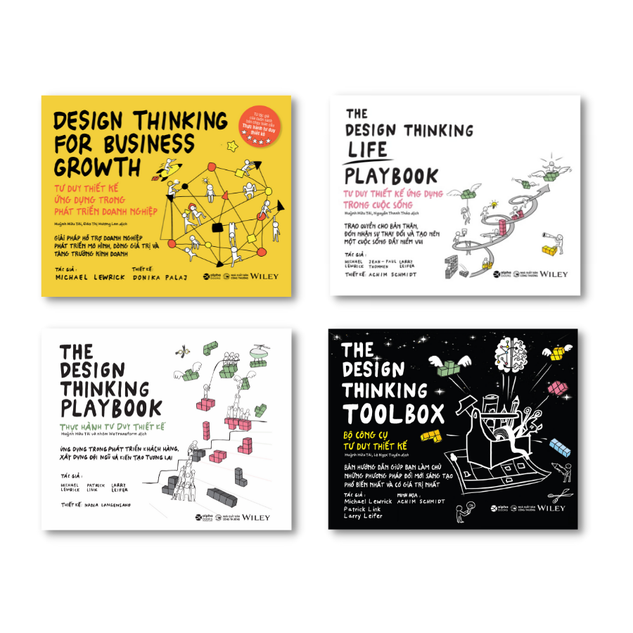 Combo 4 Cuốn Design Thinking: Business Growth + Playbook + Life Playbook + Toolbox