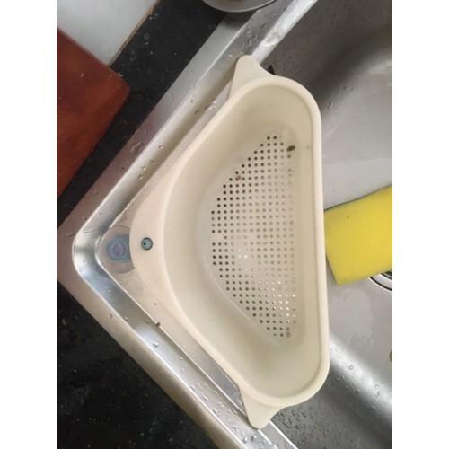 Combo 2 Rổ lọc rác gắn bồn rửa chén đa năng hình tam giác - Rổ ráo nước