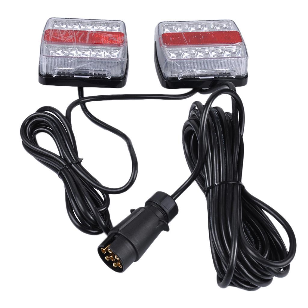 2pcs Universal LED Tail Lamp Rear Pause Lamp Stop Stop Light For Trailer