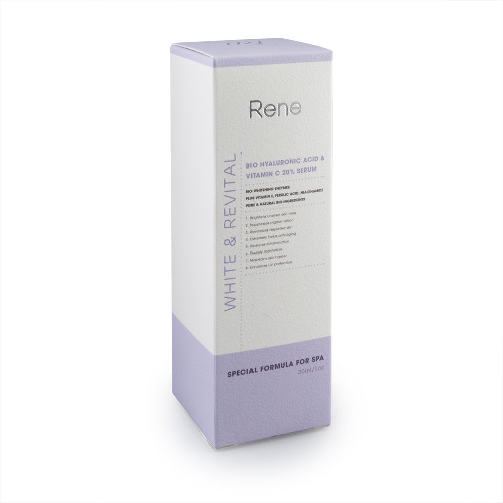 Serum Dưỡng Ẩm và Làm Trắng RENE WHITE &amp; REVITAL Bio Hyaluronic Acid &amp; Vitamin C 20% Serum (30ml)