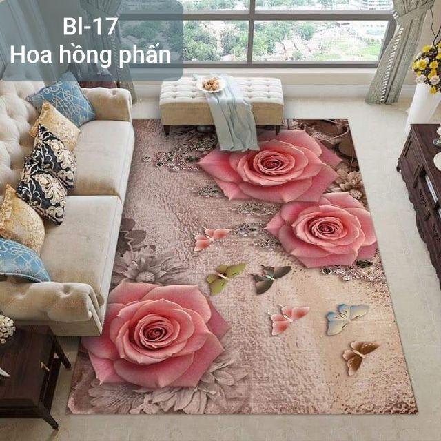 Thảm nỉ BALI trải sàn loại 1m6 x 2m3 loại 5D mẫu đa giác xanh