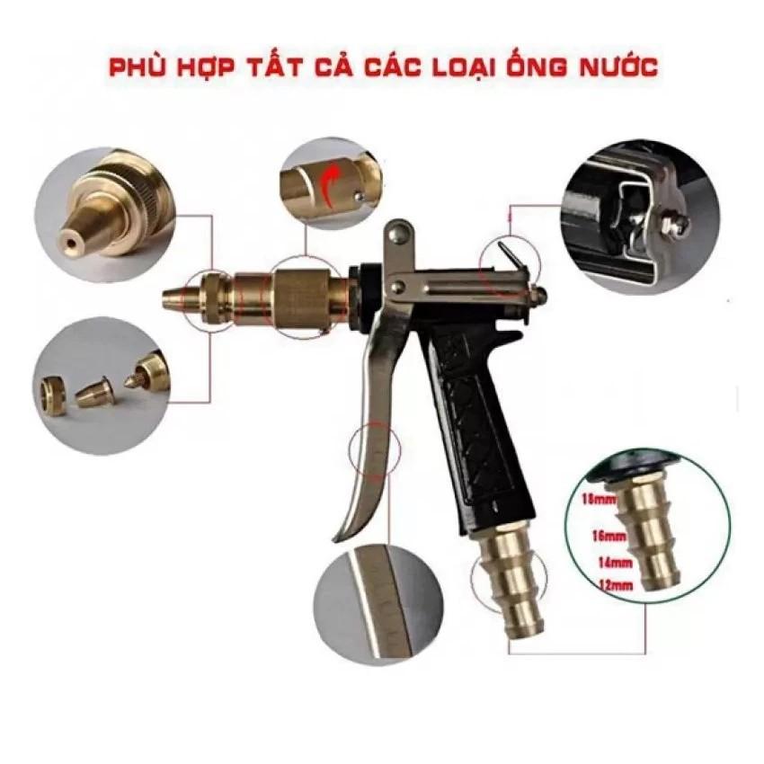 Đầu Vòi Xịt Tăng Áp Lực Rửa Xe (Đen)