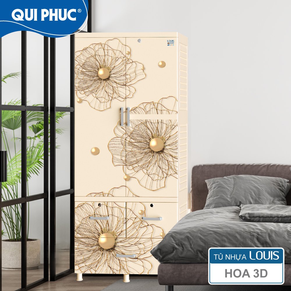 Tủ treo đồ LOUIS 2 tầng nhựa Qui Phúc