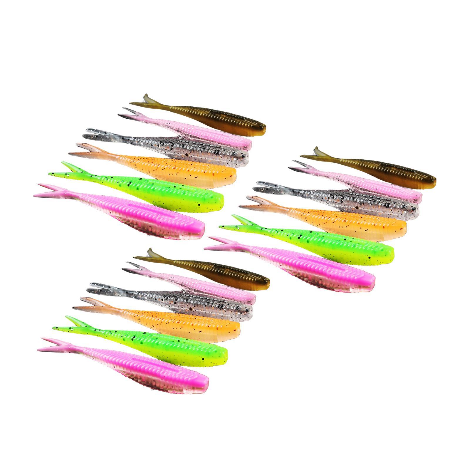 Fishing Lures Baits silicone Tackle Hooks 6cm 18pcs