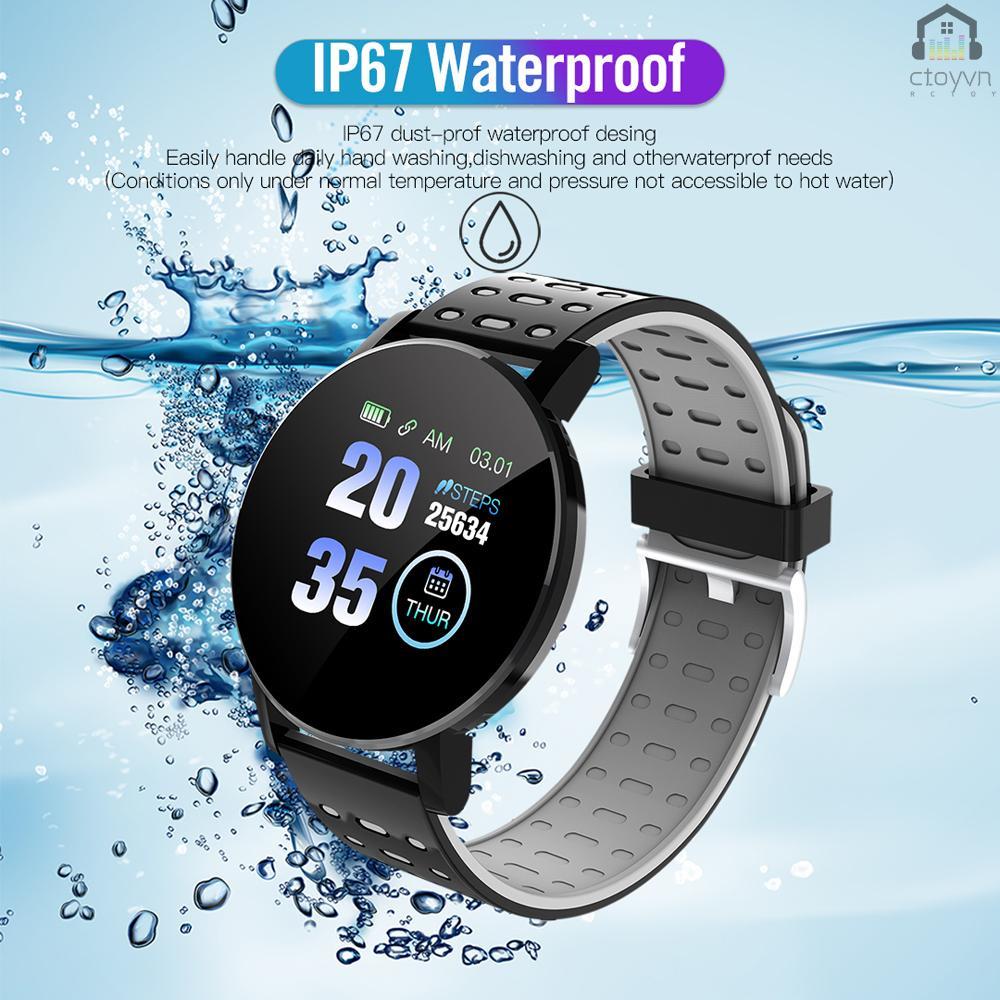 Đồng hồ đeo tay thông minh 119plus 1.3in chống nước theo dõi sức khỏe kèm phụ kiện chất lượng cao